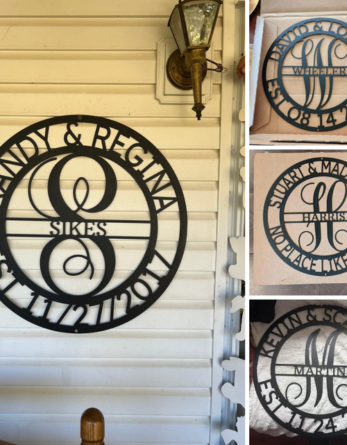 Load image into Gallery viewer, Elaborate Name Personalized Gifts - Custom Metal Sign, Split Letter