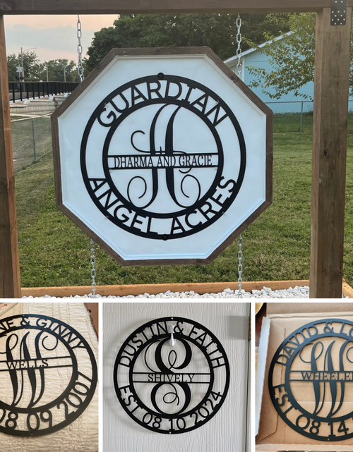 Load image into Gallery viewer, Elaborate Name Personalized Gifts - Custom Metal Sign, Split Letter