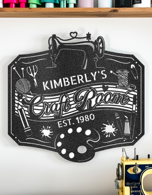 Load image into Gallery viewer, Craft Room Custom Metal Sign – Tailored for Sewing, Quilting, or Crochet