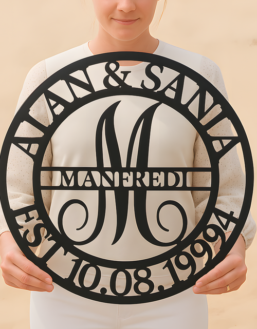 Load image into Gallery viewer, Elaborate Name Personalized Gifts - Custom Metal Sign, Split Letter