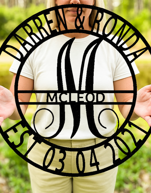 Load image into Gallery viewer, Elaborate Name Personalized Gifts - Custom Metal Sign, Split Letter
