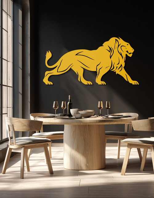 Load image into Gallery viewer, Majestic Lion Wall Art - Steel Wall Decor for Home and Office -KAF002