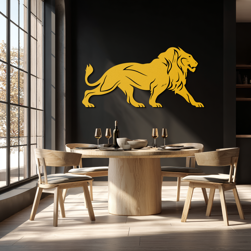 Majestic Lion Wall Art - Steel Wall Decor for Home and Office -KAF002