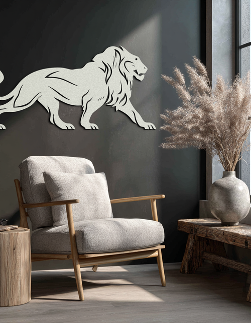 Load image into Gallery viewer, Majestic Lion Wall Art - Steel Wall Decor for Home and Office -KAF002