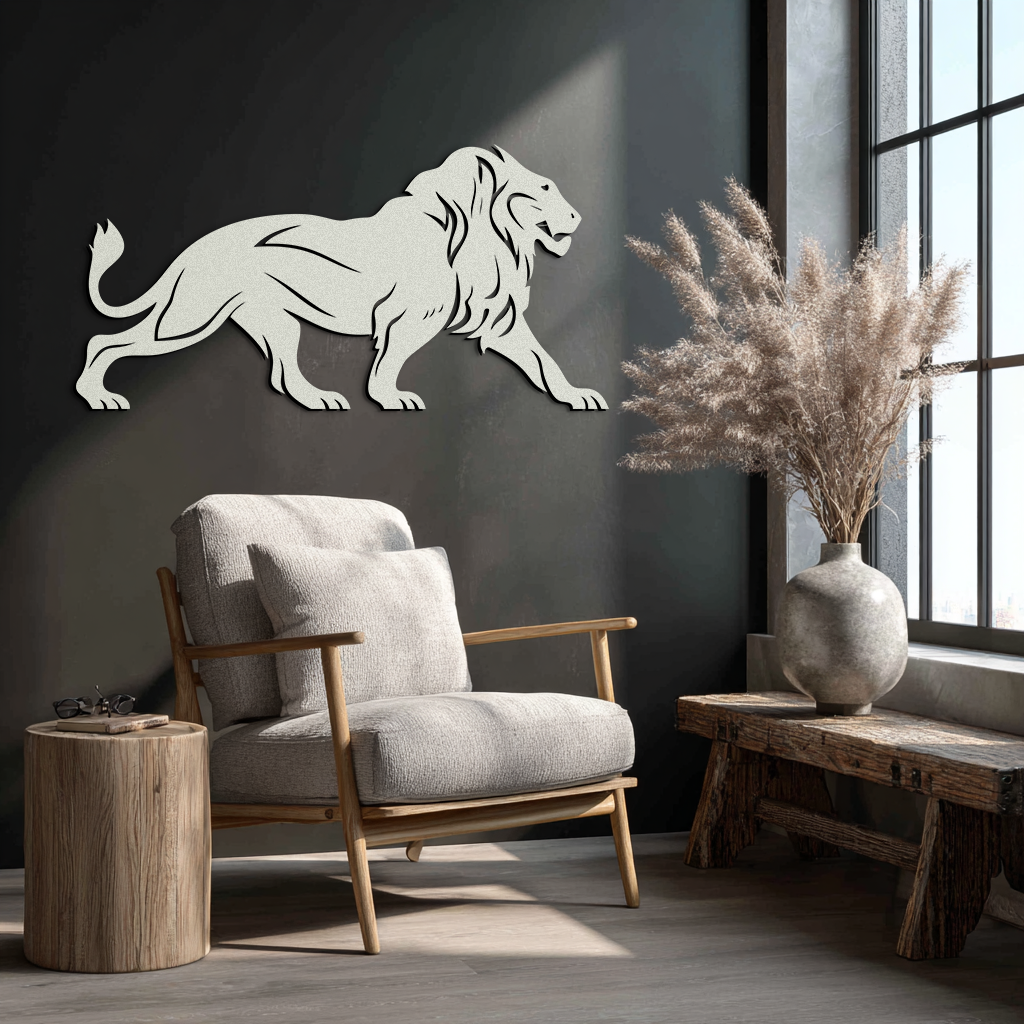 Majestic Lion Wall Art - Steel Wall Decor for Home and Office -KAF002