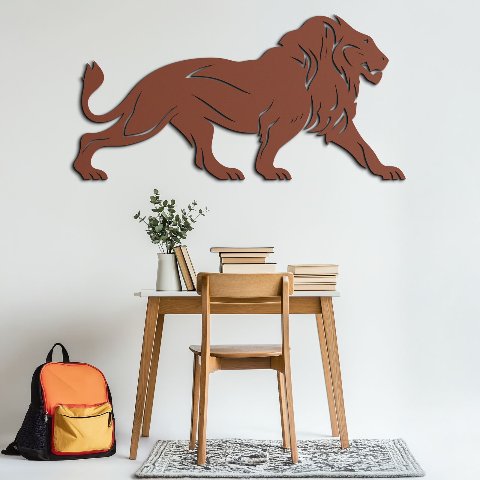 Majestic Lion Wall Art - Steel Wall Decor for Home and Office -KAF002