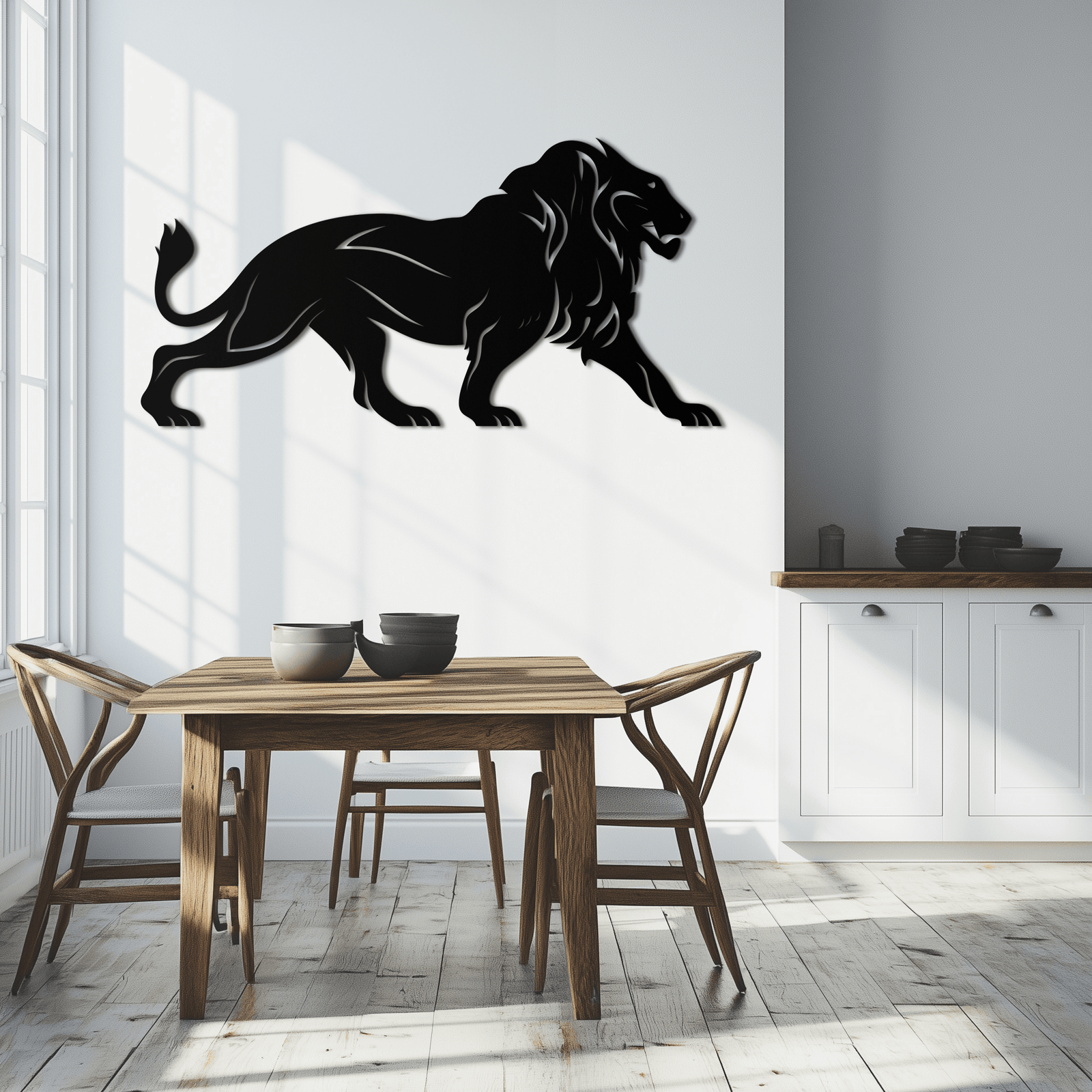 Majestic Lion Wall Art - Steel Wall Decor for Home and Office -KAF002