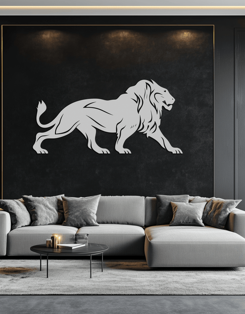 Load image into Gallery viewer, Majestic Lion Wall Art - Steel Wall Decor for Home and Office -KAF002