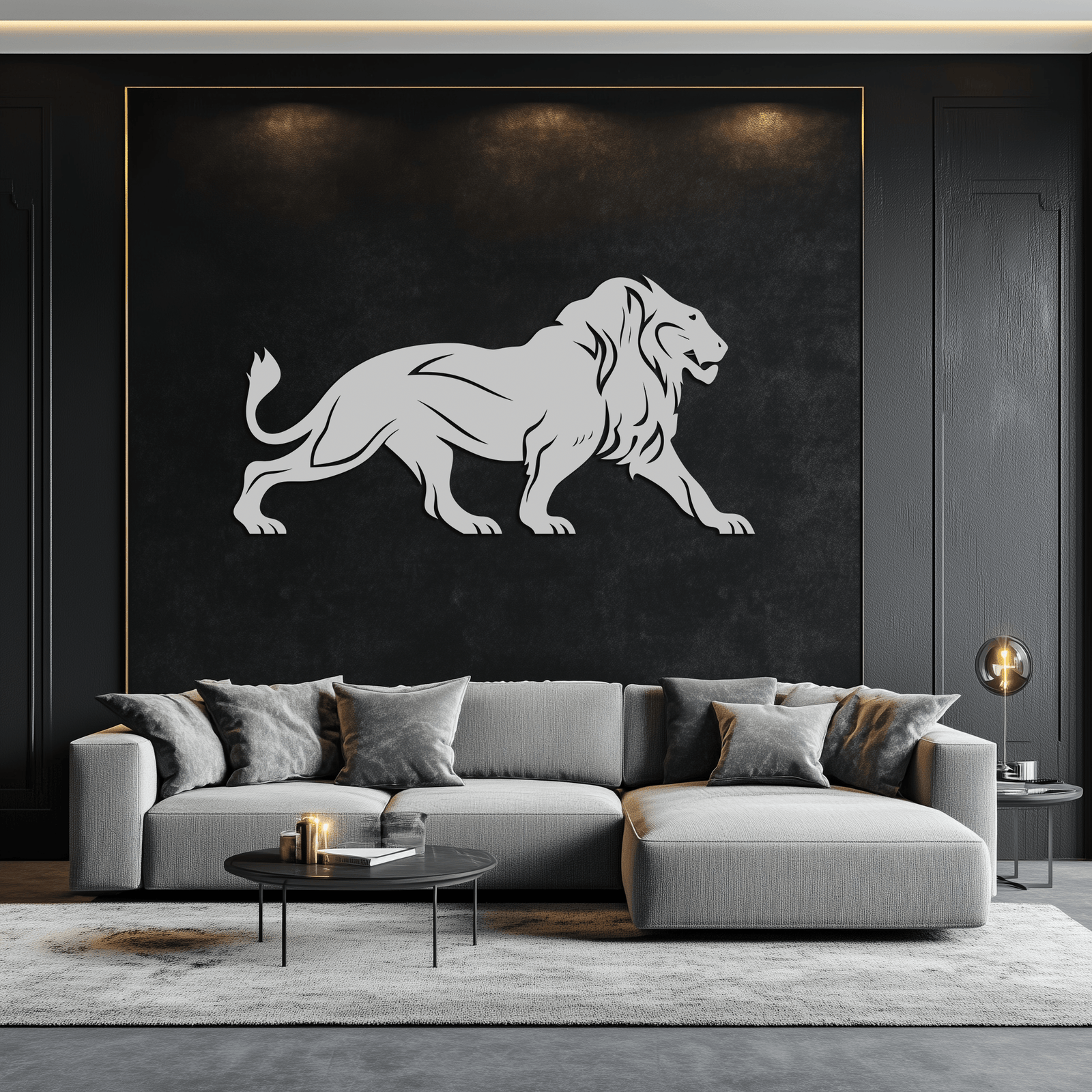 Majestic Lion Wall Art - Steel Wall Decor for Home and Office -KAF002
