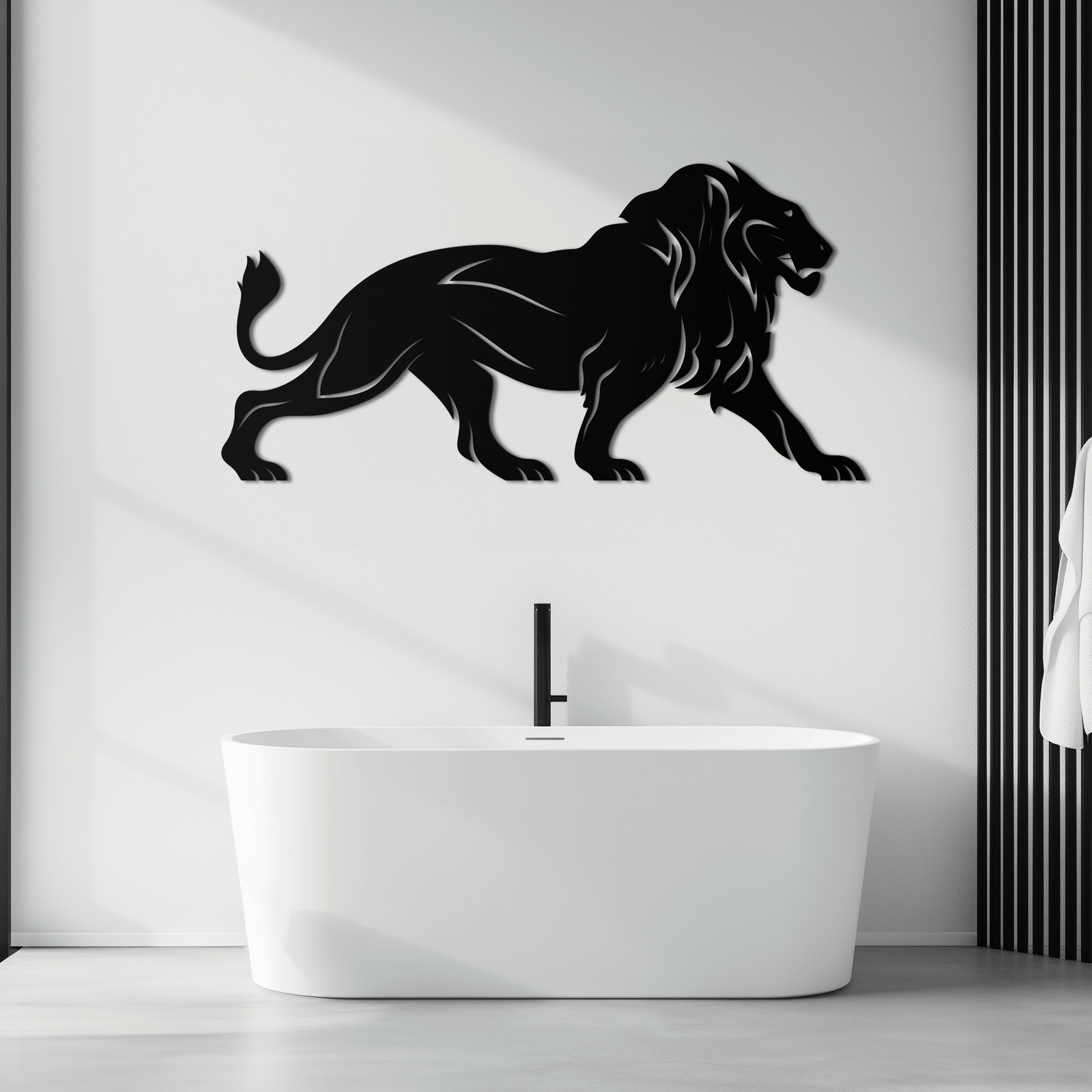 Majestic Lion Wall Art - Steel Wall Decor for Home and Office -KAF002