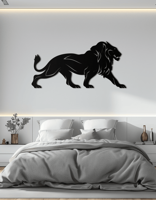 Load image into Gallery viewer, Majestic Lion Wall Art - Steel Wall Decor for Home and Office -KAF002