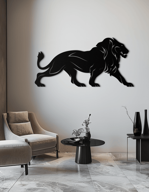 Load image into Gallery viewer, Majestic Lion Wall Art - Steel Wall Decor for Home and Office -KAF002