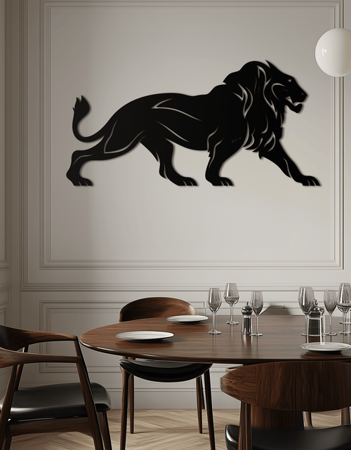 Load image into Gallery viewer, Majestic Lion Wall Art - Steel Wall Decor for Home and Office -KAF002