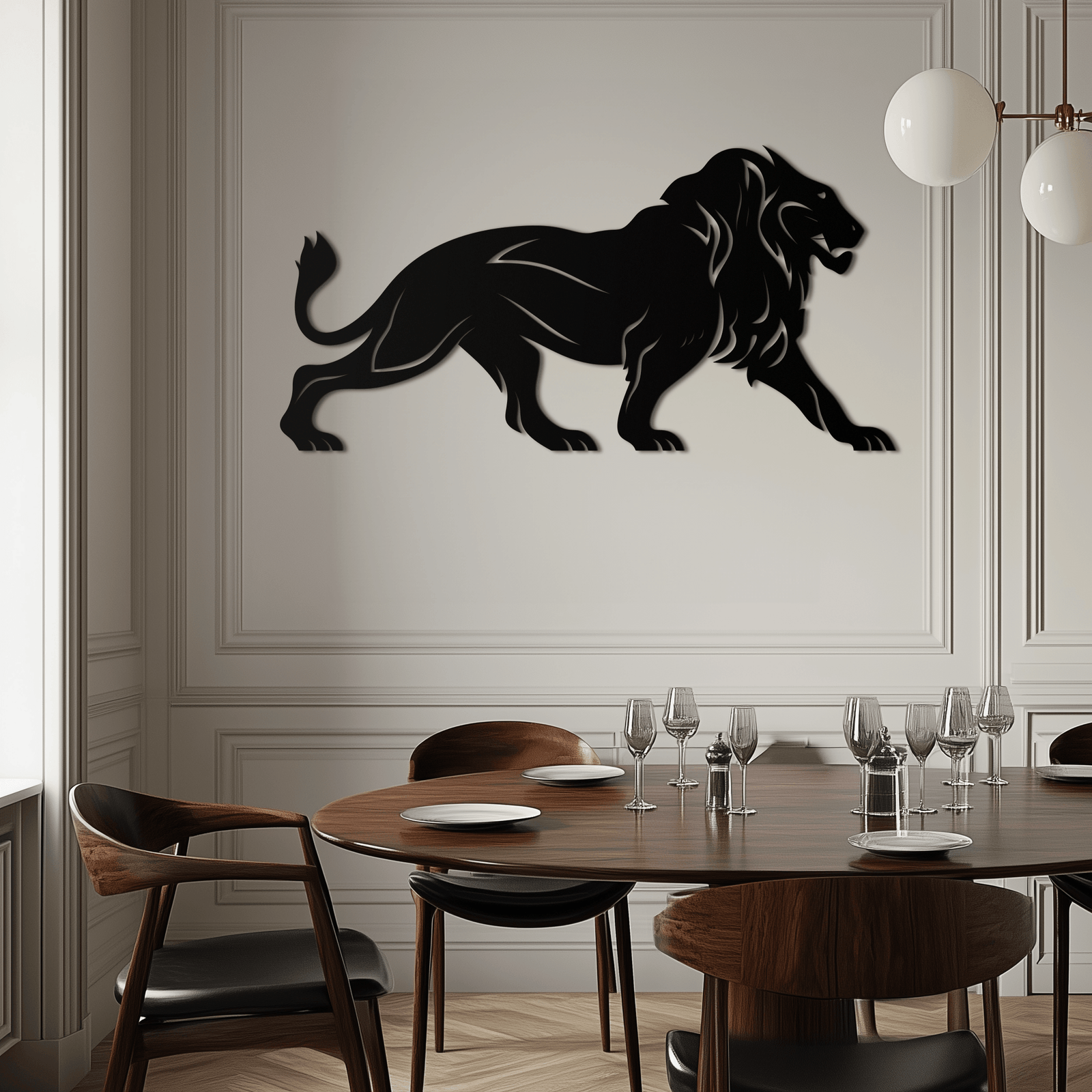 Majestic Lion Wall Art - Steel Wall Decor for Home and Office -KAF002