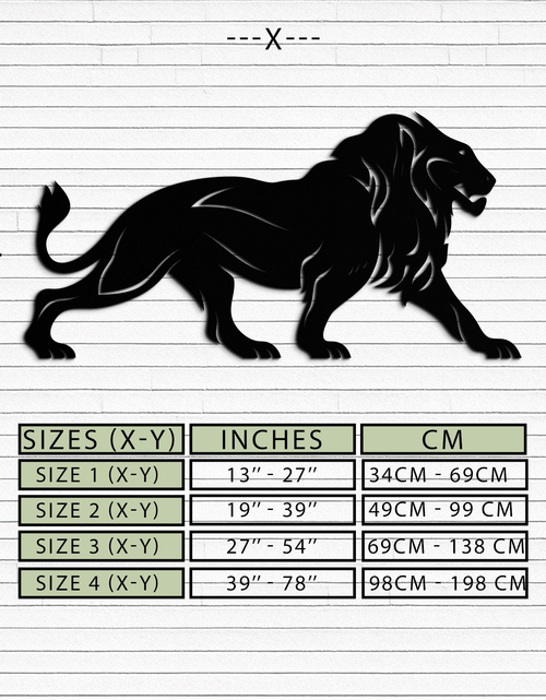 Load image into Gallery viewer, Majestic Lion Wall Art - Steel Wall Decor for Home and Office -KAF002