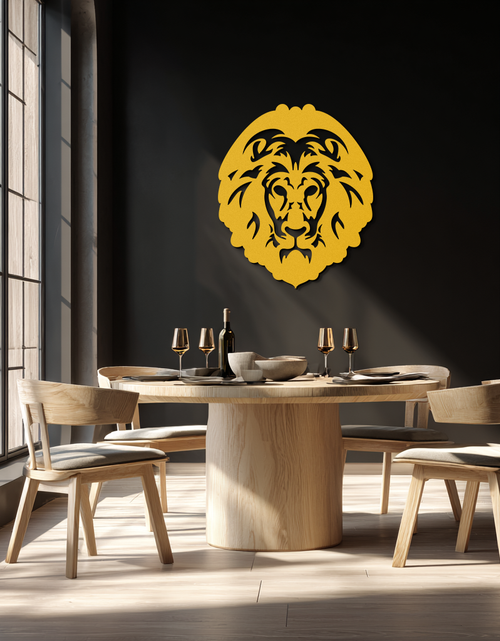 Load image into Gallery viewer, Lion Head Metal Wall Art - Steel Wall Decor for Home and Office - KAF003