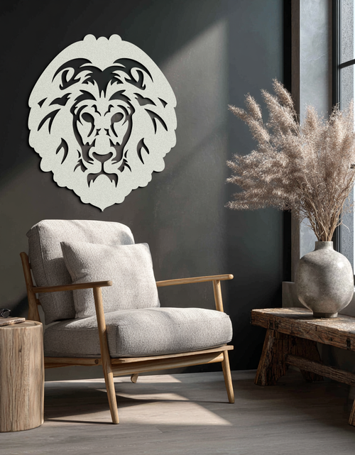 Load image into Gallery viewer, Lion Head Metal Wall Art - Steel Wall Decor for Home and Office - KAF003
