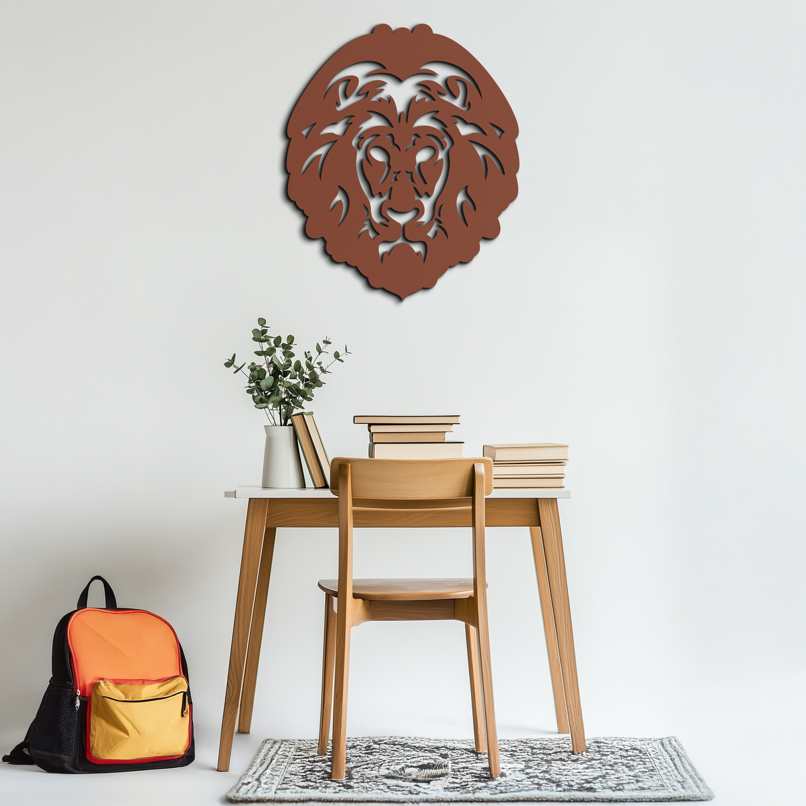 Lion Head Metal Wall Art - Steel Wall Decor for Home and Office - KAF003