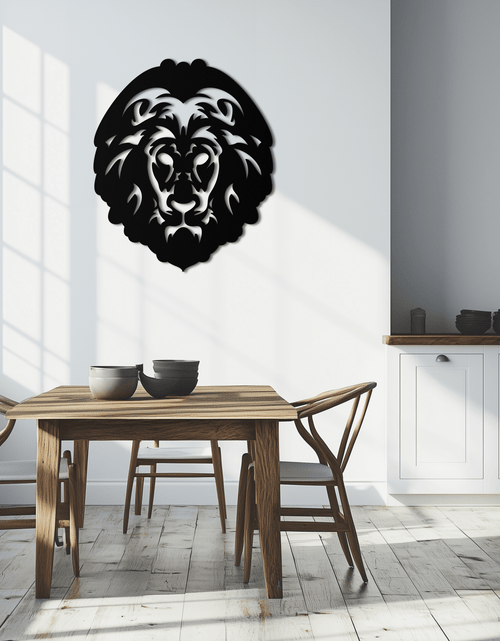Load image into Gallery viewer, Lion Head Metal Wall Art - Steel Wall Decor for Home and Office - KAF003