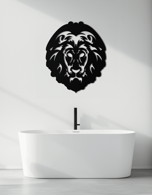 Load image into Gallery viewer, Lion Head Metal Wall Art - Steel Wall Decor for Home and Office - KAF003