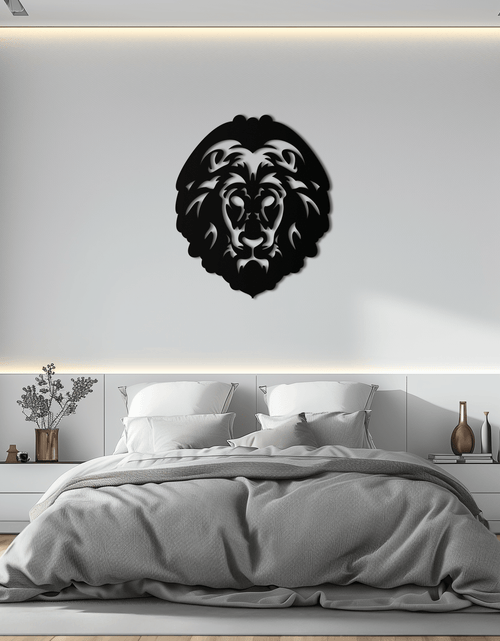 Load image into Gallery viewer, Lion Head Metal Wall Art - Steel Wall Decor for Home and Office - KAF003