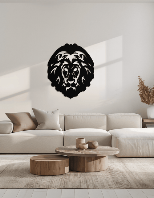 Load image into Gallery viewer, Lion Head Metal Wall Art - Steel Wall Decor for Home and Office - KAF003