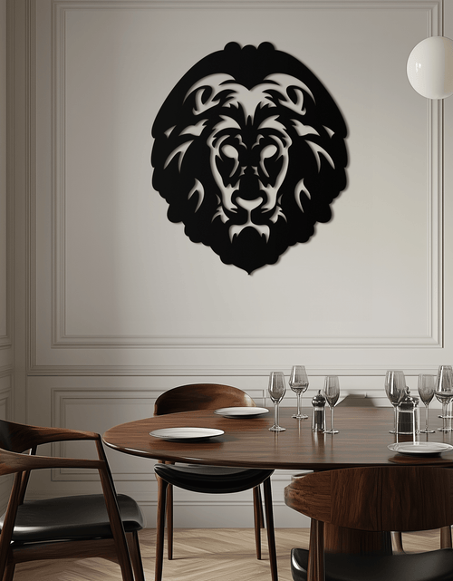 Load image into Gallery viewer, Lion Head Metal Wall Art - Steel Wall Decor for Home and Office - KAF003