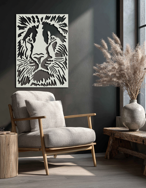 Load image into Gallery viewer, Tiger Face Metal Wall Art - Steel Wall Decor for Home and Office - KAF005