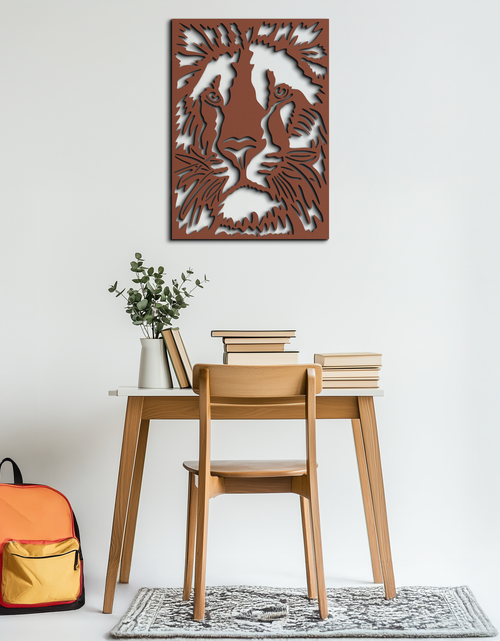 Load image into Gallery viewer, Tiger Face Metal Wall Art - Steel Wall Decor for Home and Office - KAF005