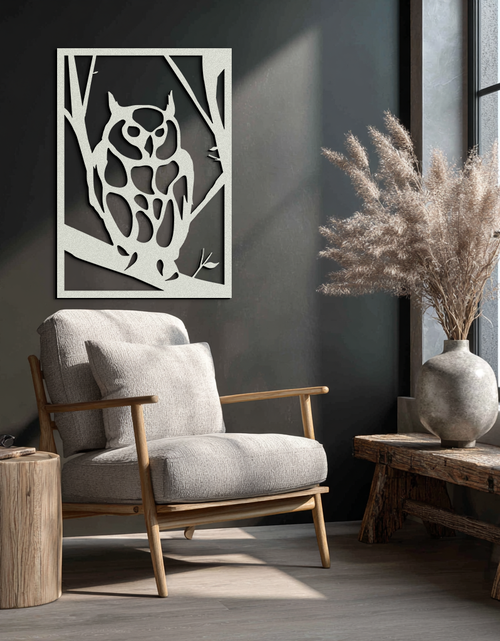 Load image into Gallery viewer, Owl Metal Wall Art - Steel Wall Decor for Home and Office - KAF006