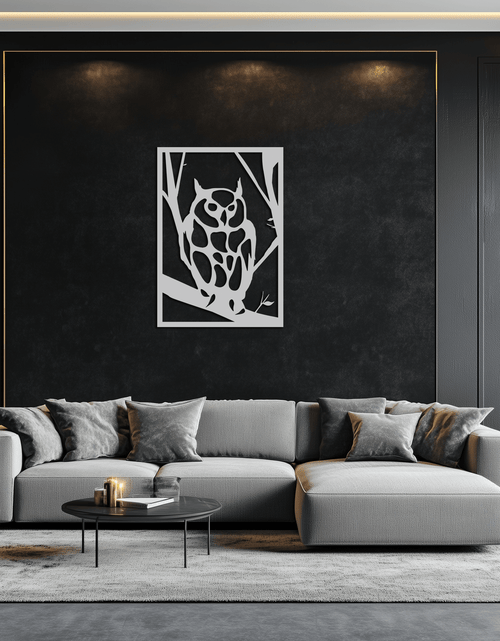 Load image into Gallery viewer, Owl Metal Wall Art - Steel Wall Decor for Home and Office - KAF006