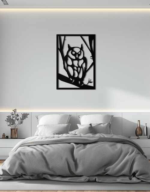 Load image into Gallery viewer, Owl Metal Wall Art - Steel Wall Decor for Home and Office - KAF006