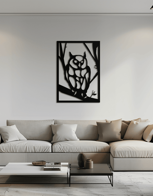 Load image into Gallery viewer, Owl Metal Wall Art - Steel Wall Decor for Home and Office - KAF006