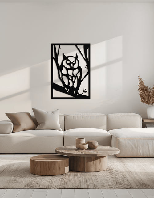 Load image into Gallery viewer, Owl Metal Wall Art - Steel Wall Decor for Home and Office - KAF006