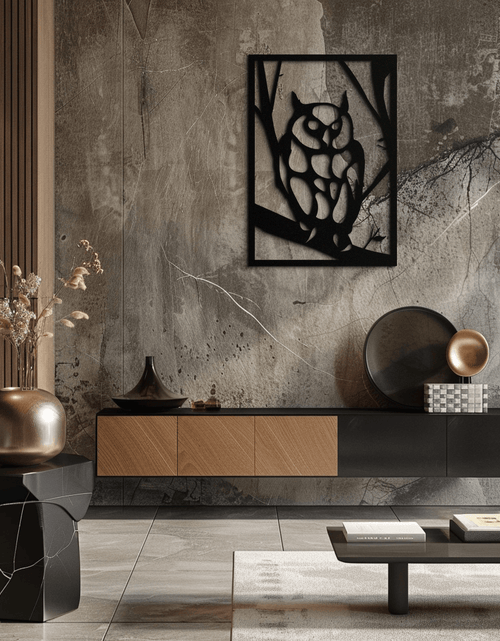 Load image into Gallery viewer, Owl Metal Wall Art - Steel Wall Decor for Home and Office - KAF006