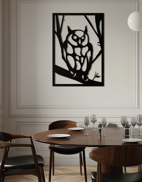 Load image into Gallery viewer, Owl Metal Wall Art - Steel Wall Decor for Home and Office - KAF006
