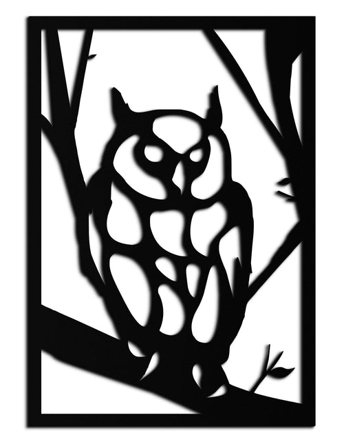 Load image into Gallery viewer, Owl Metal Wall Art - Steel Wall Decor for Home and Office - KAF006