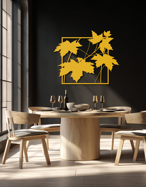 Load image into Gallery viewer, Maple Leaf Metal Wall Art - Steel Wall Decor for Home and Office - KAF012