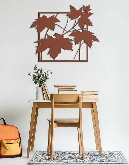 Load image into Gallery viewer, Maple Leaf Metal Wall Art - Steel Wall Decor for Home and Office - KAF012