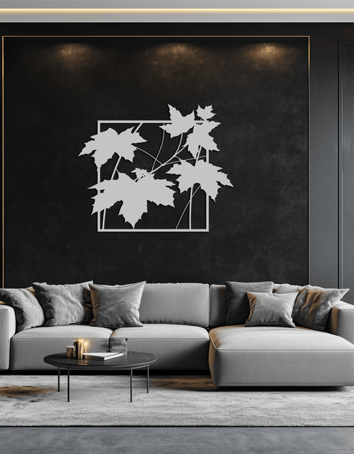 Load image into Gallery viewer, Maple Leaf Metal Wall Art - Steel Wall Decor for Home and Office - KAF012