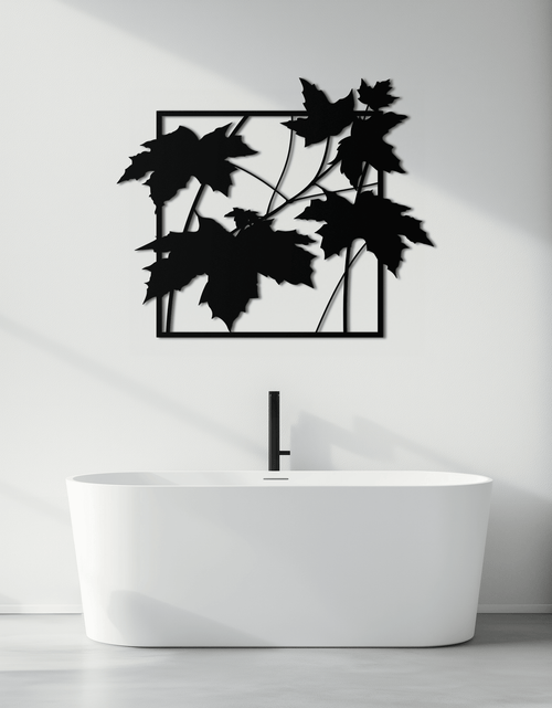 Load image into Gallery viewer, Maple Leaf Metal Wall Art - Steel Wall Decor for Home and Office - KAF012
