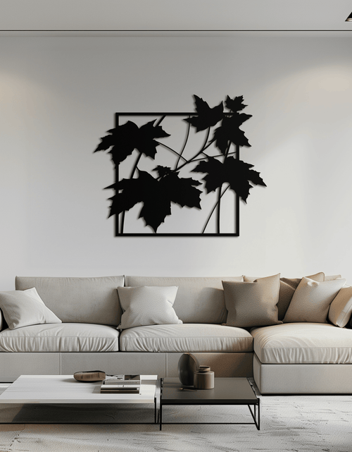 Load image into Gallery viewer, Maple Leaf Metal Wall Art - Steel Wall Decor for Home and Office - KAF012