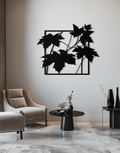 Load image into Gallery viewer, Maple Leaf Metal Wall Art - Steel Wall Decor for Home and Office - KAF012