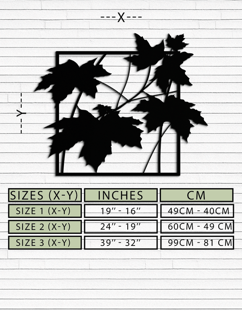 Load image into Gallery viewer, Maple Leaf Metal Wall Art - Steel Wall Decor for Home and Office - KAF012
