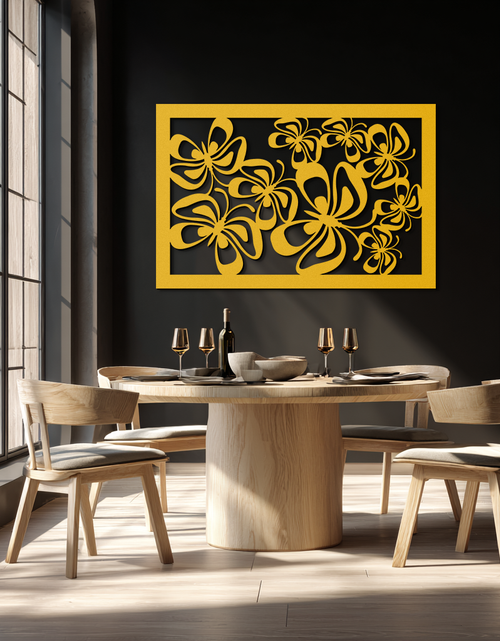 Load image into Gallery viewer, Floral Burst Metal Wall Art - Steel Wall Decor for Home and Office - KAF016