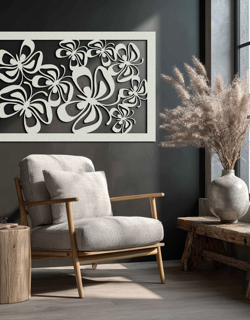 Load image into Gallery viewer, Floral Burst Metal Wall Art - Steel Wall Decor for Home and Office - KAF016