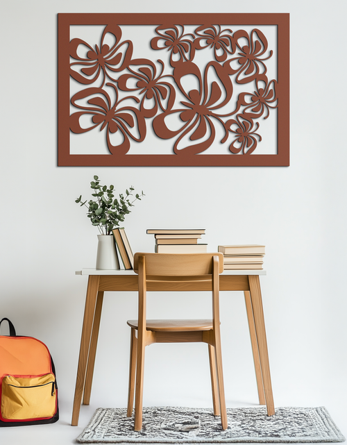 Load image into Gallery viewer, Floral Burst Metal Wall Art - Steel Wall Decor for Home and Office - KAF016