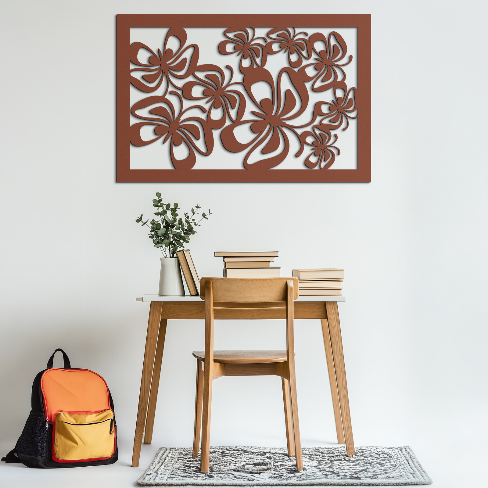 Floral Burst Metal Wall Art - Steel Wall Decor for Home and Office - KAF016