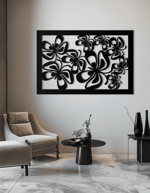 Load image into Gallery viewer, Floral Burst Metal Wall Art - Steel Wall Decor for Home and Office - KAF016