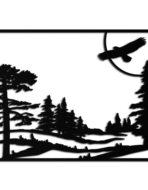 Load image into Gallery viewer, Forest Landscape Metal Wall Art - Steel Wall Decor for Home and Cabin - KAF018